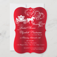 Fairy tale Carriage Bridal Shower Red