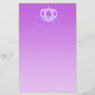 Fairy Tale Carriage in Purple. Stationery