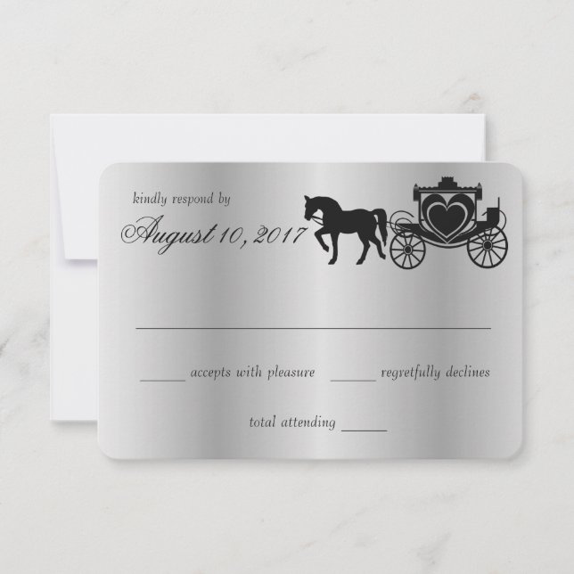 Fairy Tale Carriage Peacock Silver Response (Front)