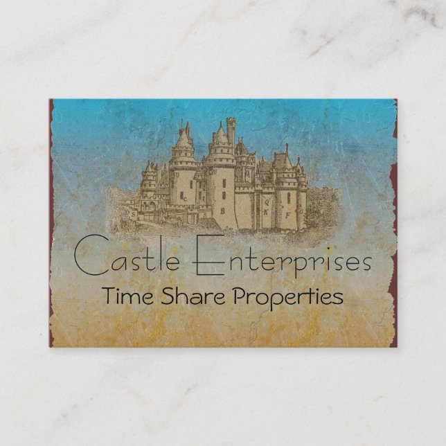 Fairy Tale Castle Business Cards (Front)