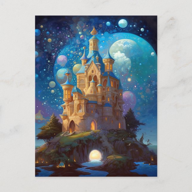Fairy Tale Castle Fantasy Art Postcard (Front)