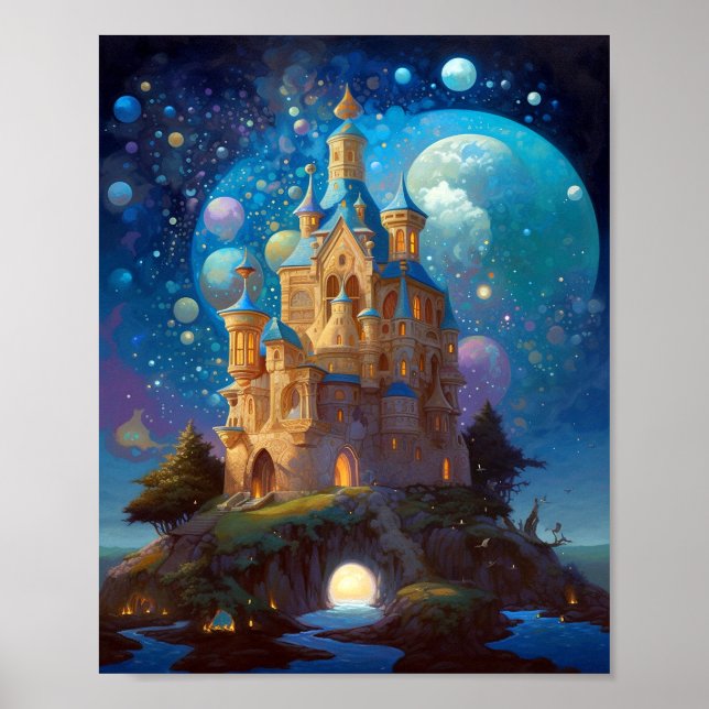 Fairy Tale Castle Fantasy Art Poster (Front)