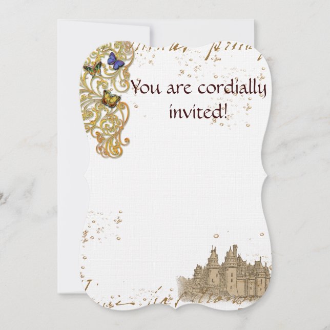 Fairy Tale Castle Invitation (Front)