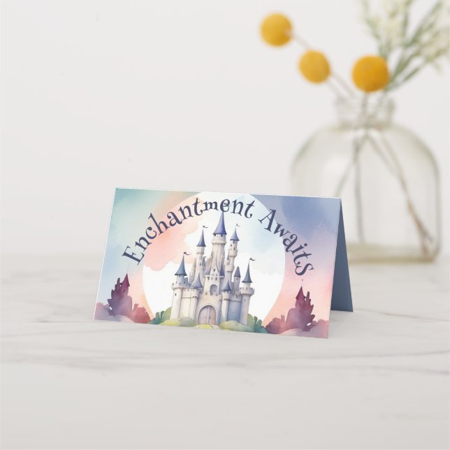 Fairy Tale Castle Party Place Card (Front)