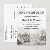  Fairy tale Castle Vintage Wedding Save The Date