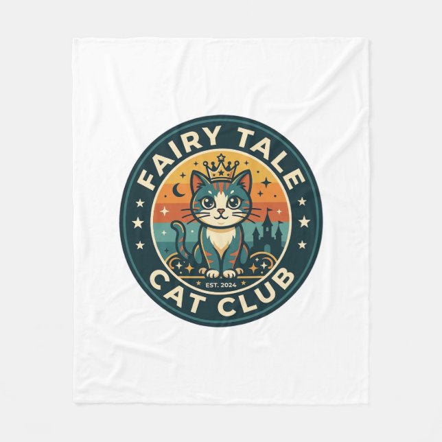 Fairy Tale Cat Cute Kitty Design - Fairy Tale Cat  Fleece Blanket (Front)
