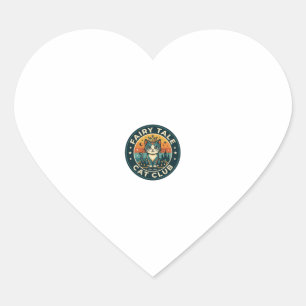 Fairy Tale Cat Cute Kitty Design - Fairy Tale Cat Heart Sticker