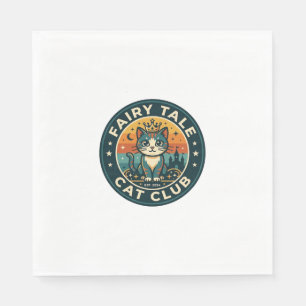 Fairy Tale Cat Cute Kitty Design - Fairy Tale Cat Napkin
