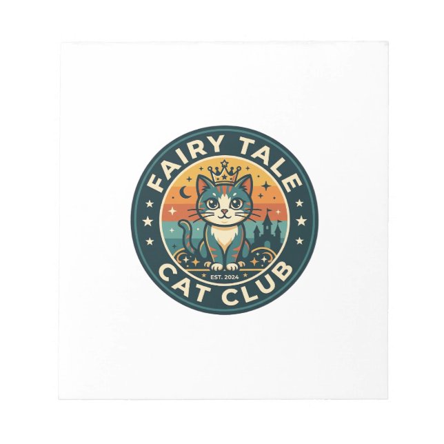 Fairy Tale Cat Cute Kitty Design - Fairy Tale Cat  Notepad (Front)