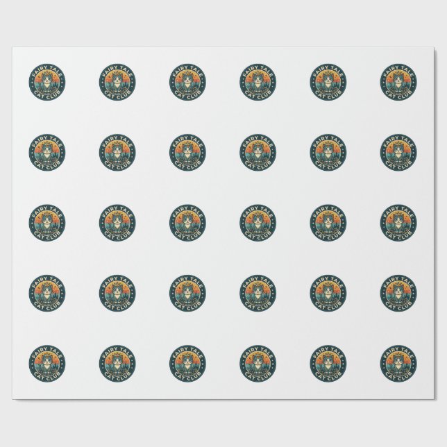 Fairy Tale Cat Cute Kitty Design - Fairy Tale Cat  Wrapping Paper (Flat)