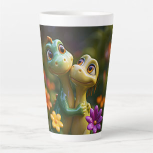Fairy Tale Dino Romance Latte Mug