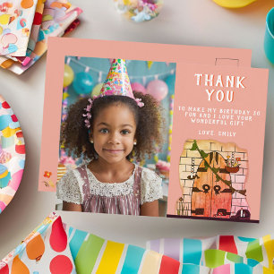 Fairy Tale Door Birthday Photo Thank you Postcard