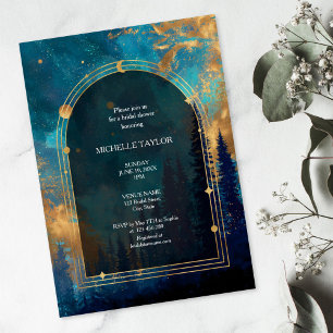 Fairy Tale Enchanted Forest Elegant Floral Bridal Invitation
