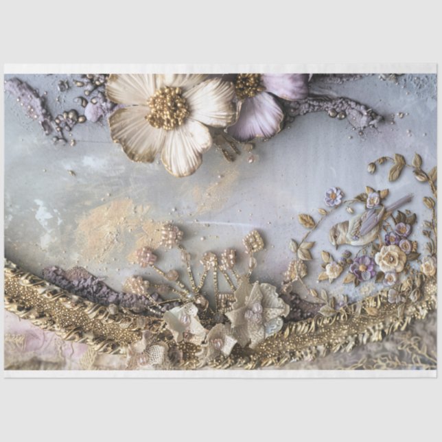 Fairy Tale Fantasia Shabby Chic & Floral Tissue Paper (Front)
