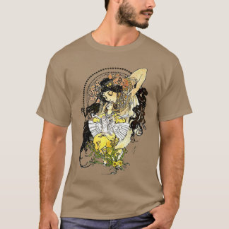 Fairy Tale Fantasy Woman Art Nouveau MuchaT-Shirt T-Shirt