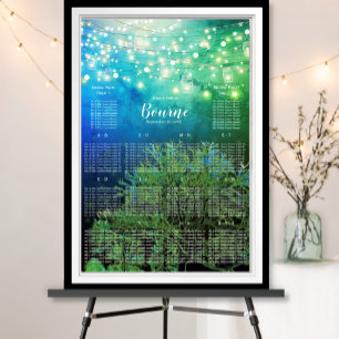 Fairy Tale Forest Blue Green Tree Seating Chart