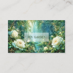 Fairy Tale Forest White Rose Luminous Landscape Business Card
