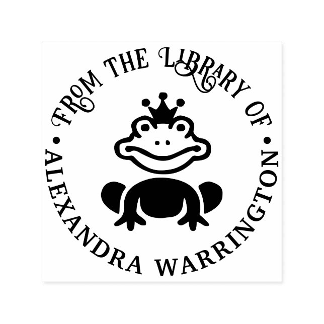 Fairy Tale Frog Prince “from the library of” Book Self-inking Stamp (Design)