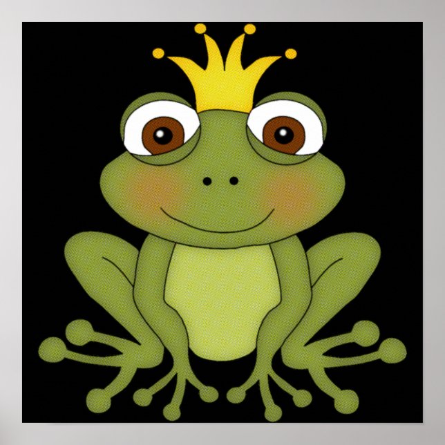 Fairy Tale Frog Prince with Crown Poster (Front)