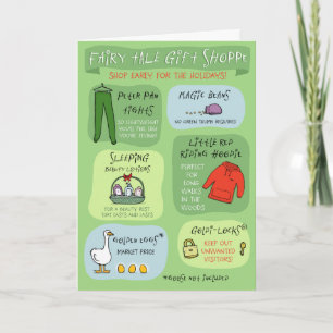 Fairy Tale Gift Shoppe Funny Christmas Xmas Holiday Card