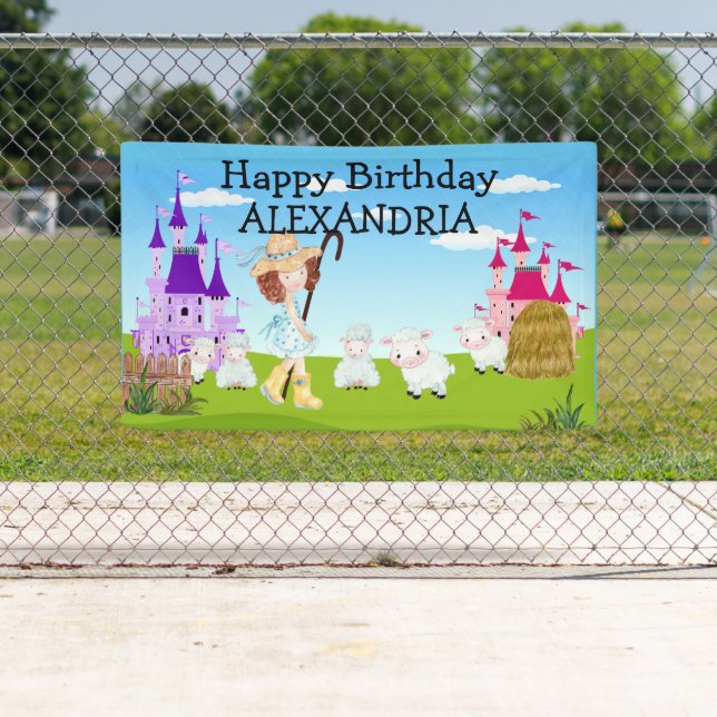 Fairy Tale Little Bo Peep Sheep Banner (Insitu)