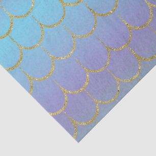 Fairy Tale Mermaid Scales Pastel Gradient Pattern Tissue Paper