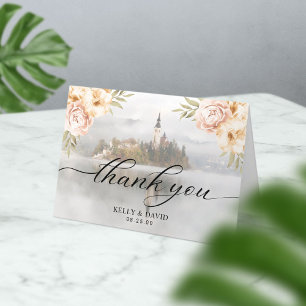 Fairy Tale Misty Lake Vintage Floral Thank You