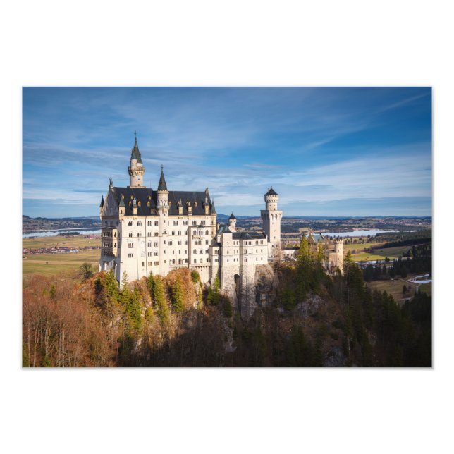 Fairy tale Neuschwanstein castle in Germany Photo Print (Front)