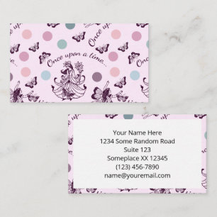 Fairy Tale Once Upon a Time with Butterflies Business Card