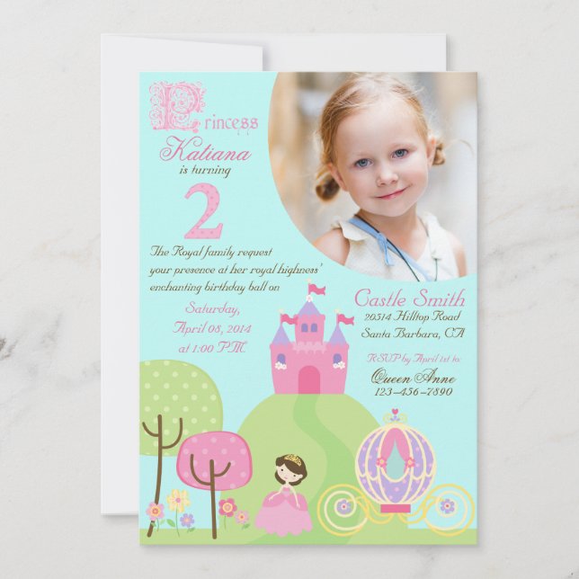 Fairy Tale Princess Second Birthday Invitation (Front)