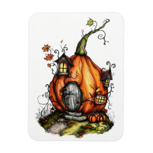 Fairy Tale Pumpkin House Magnet