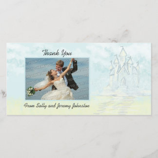 Fairy Tale Sand Castle Beach Wedding Thank You