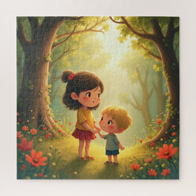 Fairy tale siblings  jigsaw puzzle (Vertical)