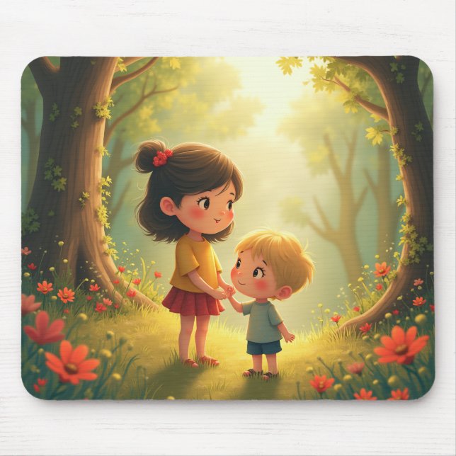 Fairy tale siblings mouse pad. mouse pad (Front)
