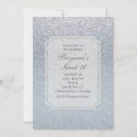 Fairy Tale Silver Glitter Sparkle Party Invitation