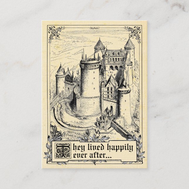 Fairy Tale Storybook Wedding Place Cards (Front)