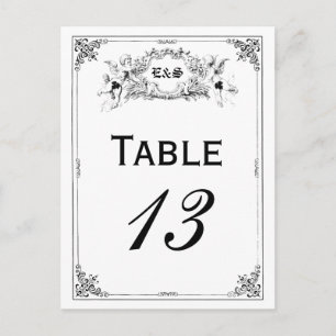 Fairy Tale Storybook Wedding Table Numbers Postcard