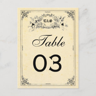 Fairy Tale Storybook Wedding Table Numbers Postcard