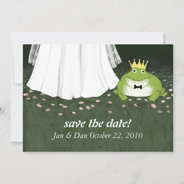 Fairy Tale Wedding Frog Prince Save the Date (Front)