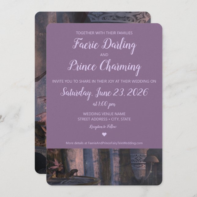 Fairy Tale Wedding Invitation (Front/Back)