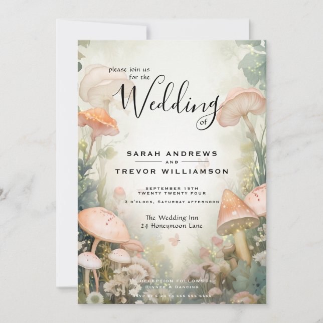 Fairy Tale Woodland Fairycore Romance Invitation (Front)