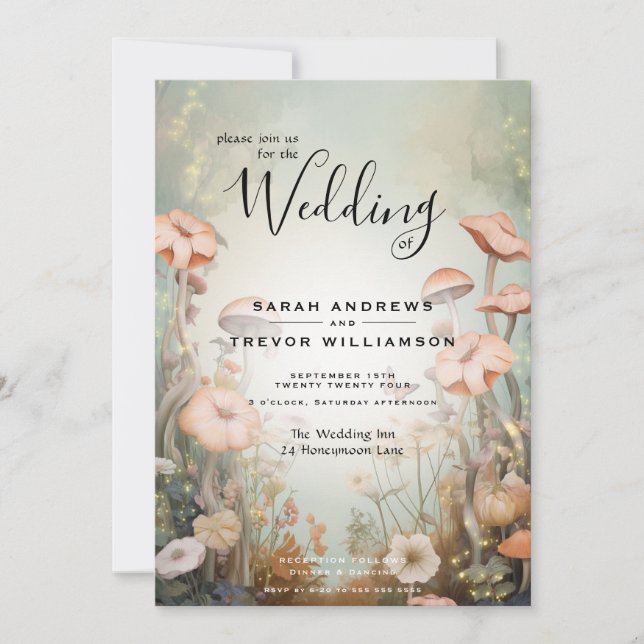 Fairy Tale Woodland Fairycore Romance Invitation (Front)