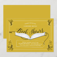 Fairy Tale Yellow Gold Baby Shower Book Shower