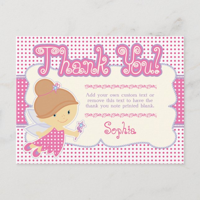 Fairy Thank You Cards (Front)