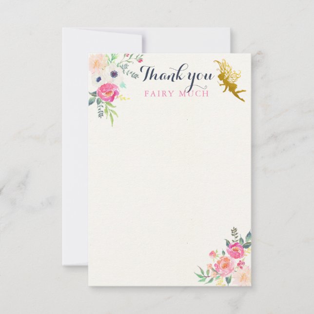 Fairy Thank You Note Card (Front)