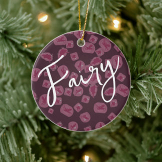 Fairy-themed customizable ceramic tree decoration