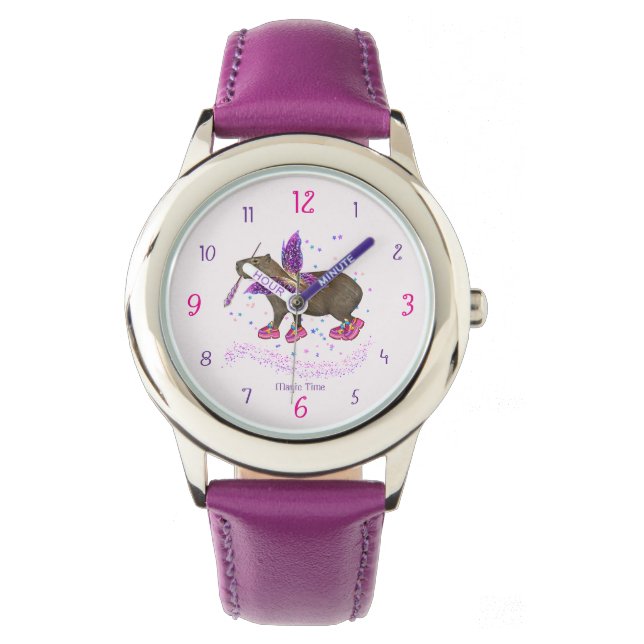 Fairy Time Capybara with Wings Watch (Front)
