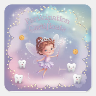 Fairy tooth square sticker