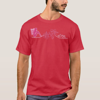 Fairy Tribal Artwork T  hibiscus and fairies  T-Shirt