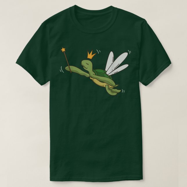 Fairy Turtle Marine Mystical Sea Turtle Fairy Love T-Shirt (Design Front)